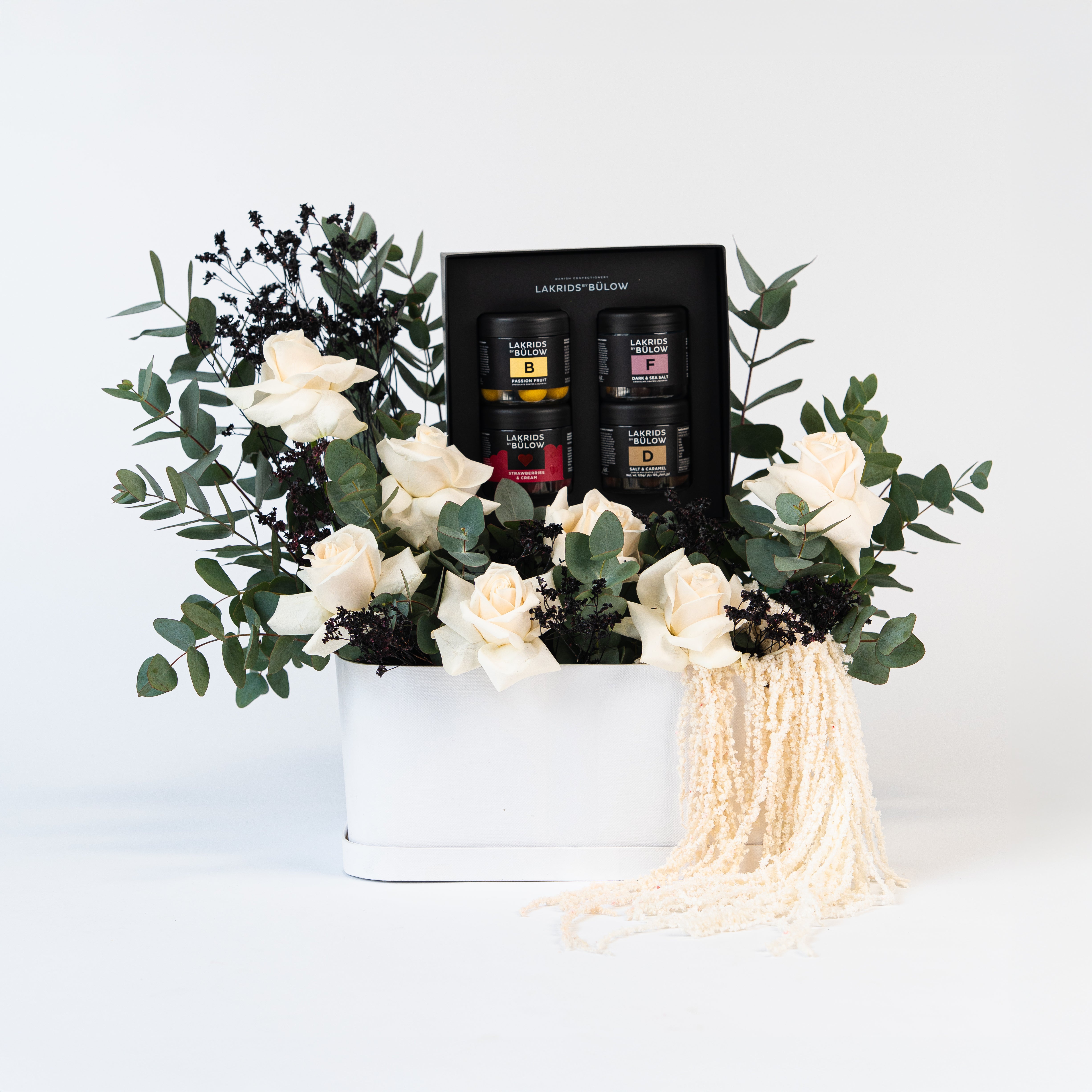 Hamper box of luxury products on a white background in dubai